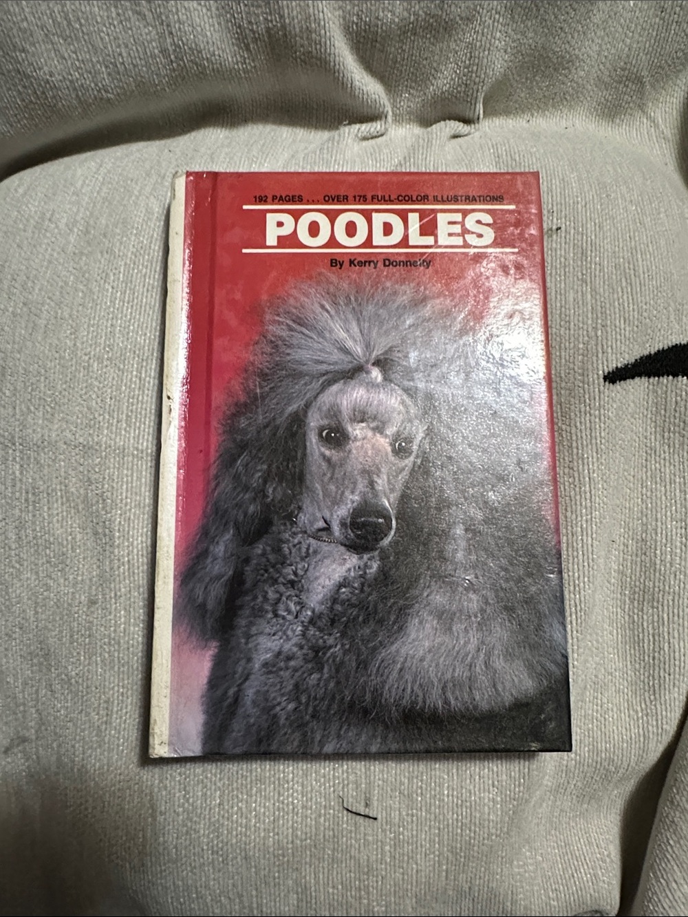 Poodles Hardcover Book - Red Cover with Grey Poodle 1992